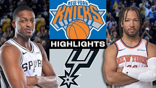 Julian Champagnie - Victor Wembanyama - San Antonio Spurs - New York Knicks
