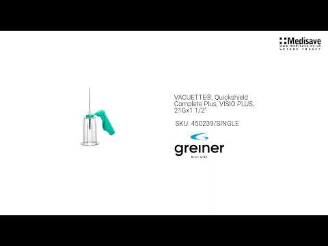 VACUETTE Quickshield Complete Plus VISIO PLUS 21Gx1 1 2 450239 SINGLE