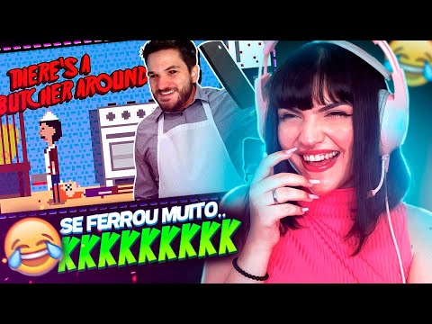 CONHECENDO JAZZGHOST!!😂 ESCONDE-ESCONDE DO AÇOUGUEIRO LOUCO! - There's a Butcher Around