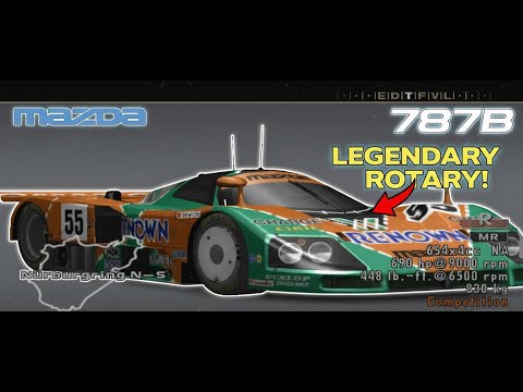 Driving the Mazda 787B R26B rotor (NURBURGRING RAW RUN Enthusia Professional Racing gameplay