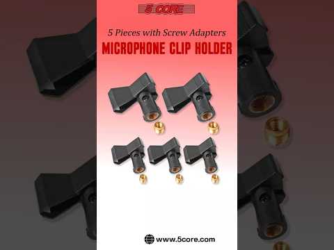 5 Core Microphone Clip Holder 5 Pieces with Screw Adapters 5/8 to 3/8 Inch image 12