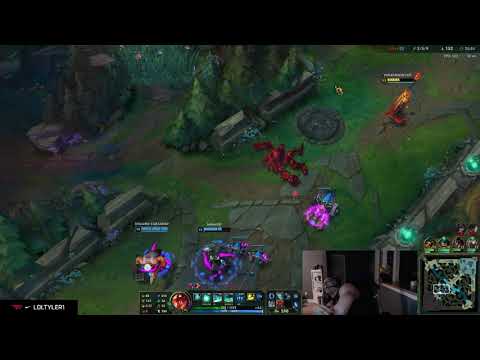 Trick2g Malphite Ult against Tyler1 during scrims