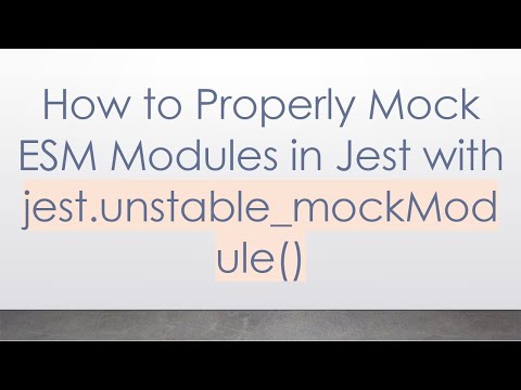 Mockreturnvalue Is Not A Function