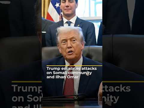 Ilhan Omar condemns 'creepy' Donald Trump's attack on Somali communities | AJ #shorts