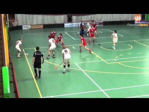 RSU vārtsardzes Montas Čēmas lieliskie seivi spēlē pret Ķekavu (20.02.2014)