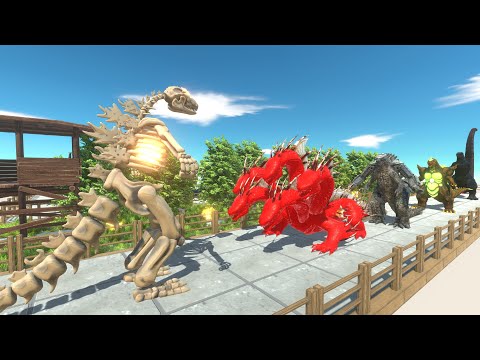 GODZILLA SKELETON DEATH RUN - Animal Revolt Battle Simulator