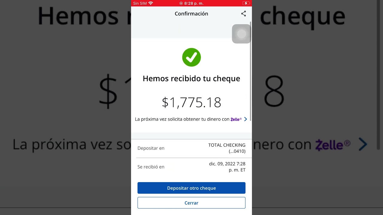 método de cheque de chase bank