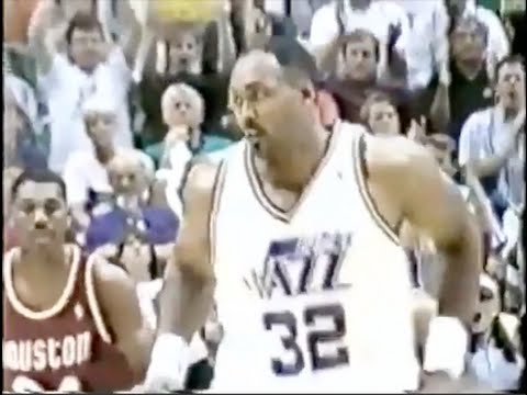 Hakeem Olajuwon Defense on Karl Malone - 1994 WCF Game 3