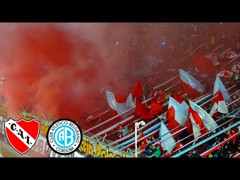 "Independiente 4 - Belgrano 1 | La hinchada!" Barra: La Barra del Rojo • Club: Independiente