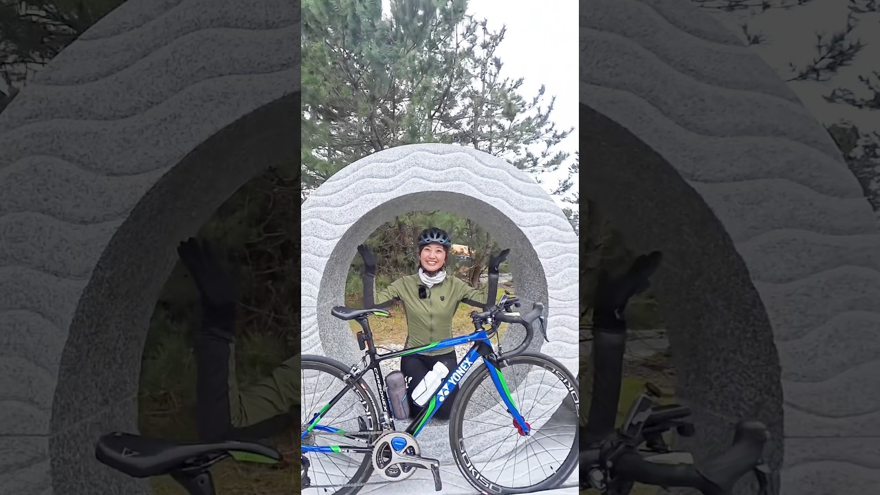 鳥取うみなみロードに愛車と撮れるモニュメントが登場！ #ロードバイク