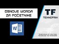Osnove U Programu Word Za Početnike