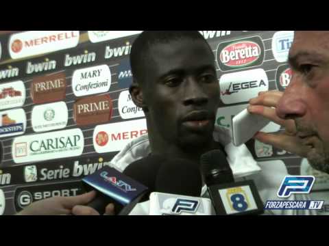 91° Pescara - Ascoli 3:0 - il tecnico Silva e Papa Waigo