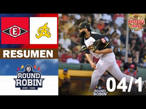 Resumen: Leones del Escogido Vs. Águilas Cibaeñas Round Robin (04/1/2026)