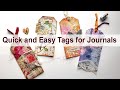Quick and Easy Tags for Journals                                          #artjournal #junkjournal