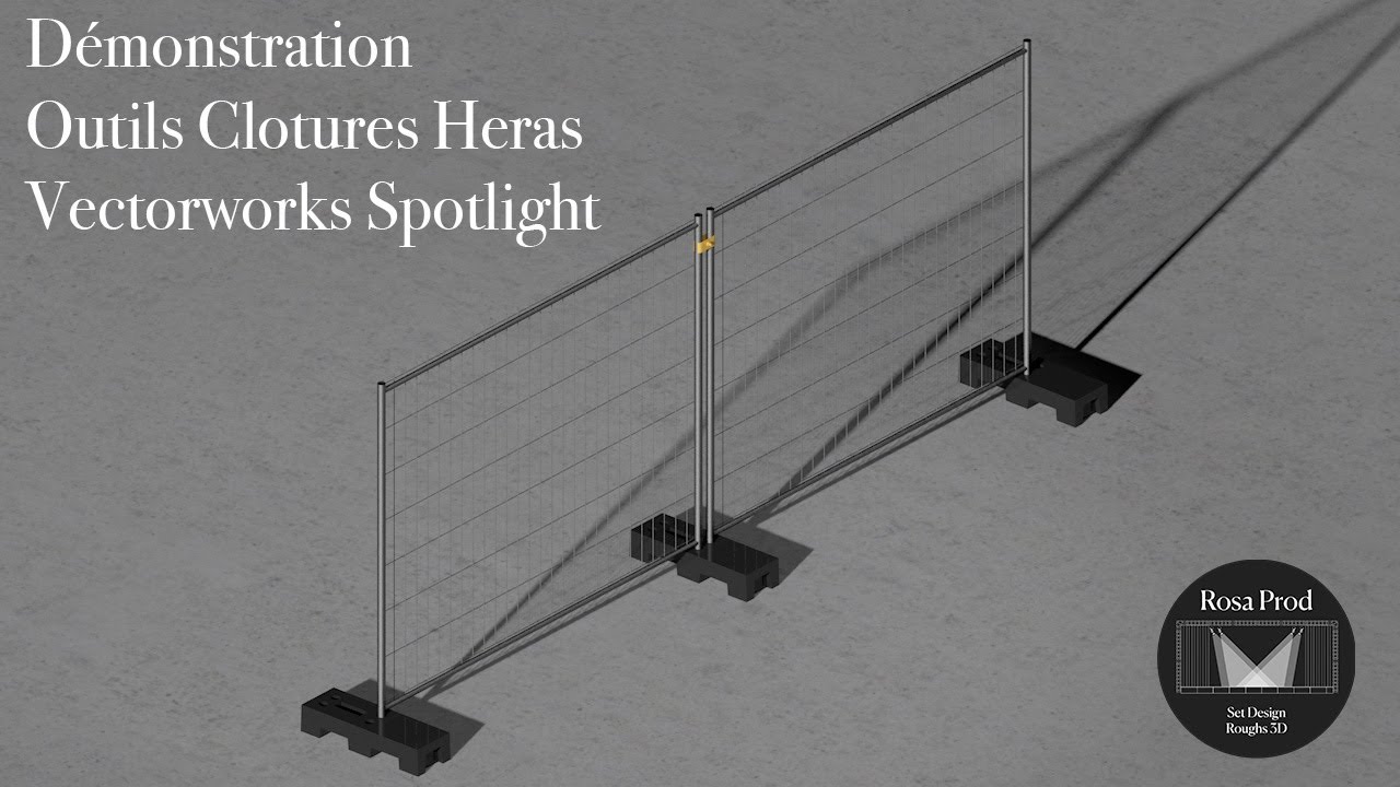 Démo plugin Clôtures Heras Vectorworks