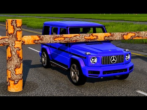 Cars vs Tree Log Trap Challenge in BeamNG Drive - BeamNG Crown - Mobil vs Log Trap
