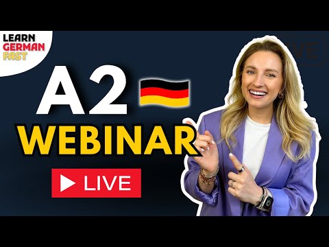 A2 WEBINAR - (German basics) 1 Stunde - LIVE  🇩🇪 Learn German Fast