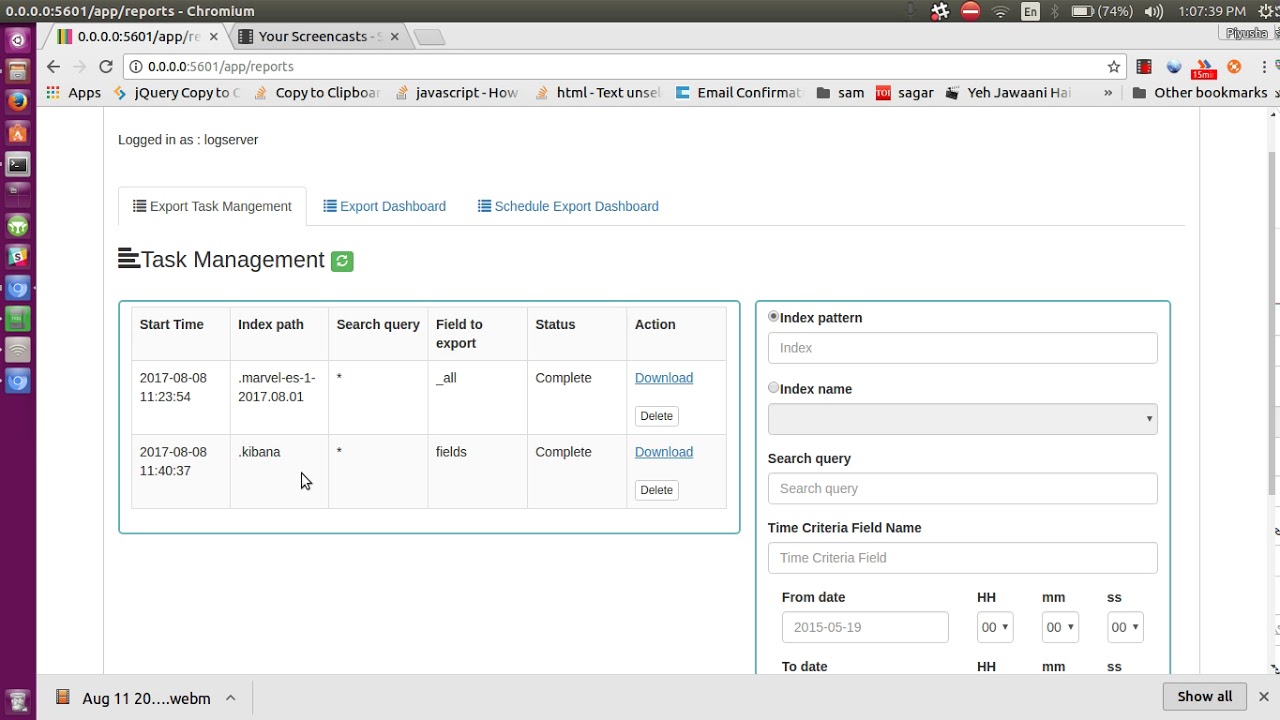 Kibana Elastic Search Customization