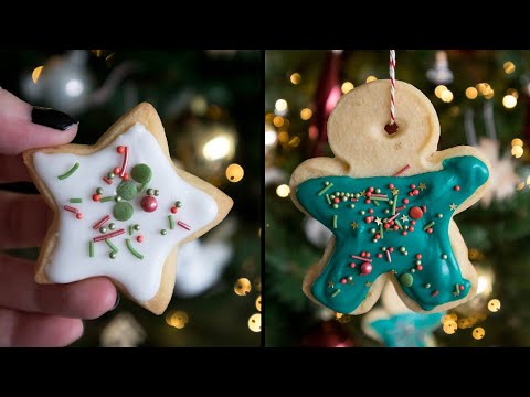 VEGAN CHRISTMAS SUGAR COOKIES with ROYAL ICING