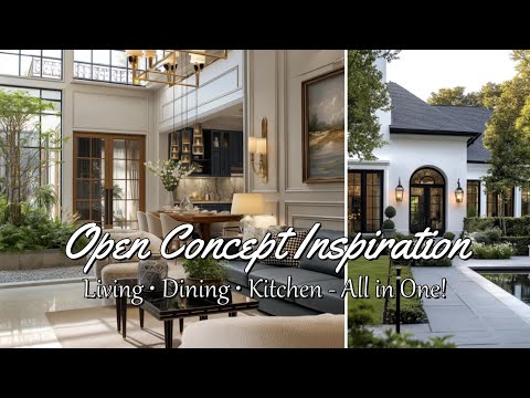 Open Concept Living Dining Kitchen Combo Ideas | Open Plan Layouts for Homes
