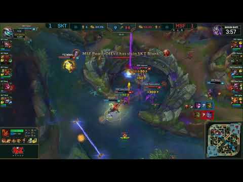 Worlds 2017 Championship - MSF Vs. SKT - Insane Maxlore Baron Steal