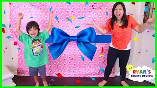 Ryan Surprise Mommy with Giant Presents Surprise for Mother's Day!!!