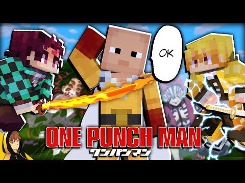 Can we SURVIVE as ONE PUNCH MAN within DEMON SLAYER?!? | Minecraft