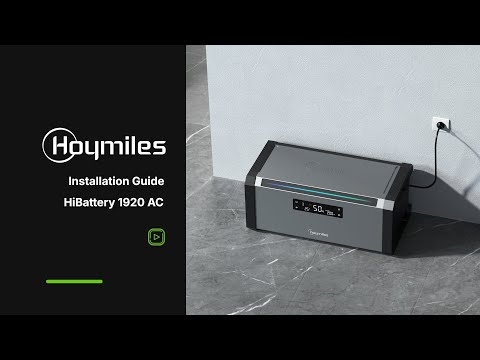 Hoymiles HiBattery 1920 AC Installation