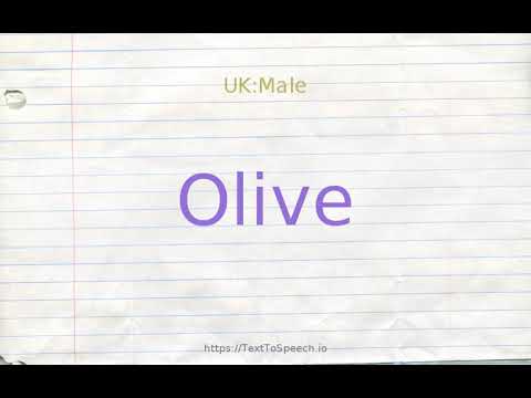 How to pronounce olive