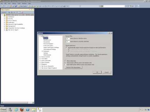 Performing the Initial SSMS Configuration