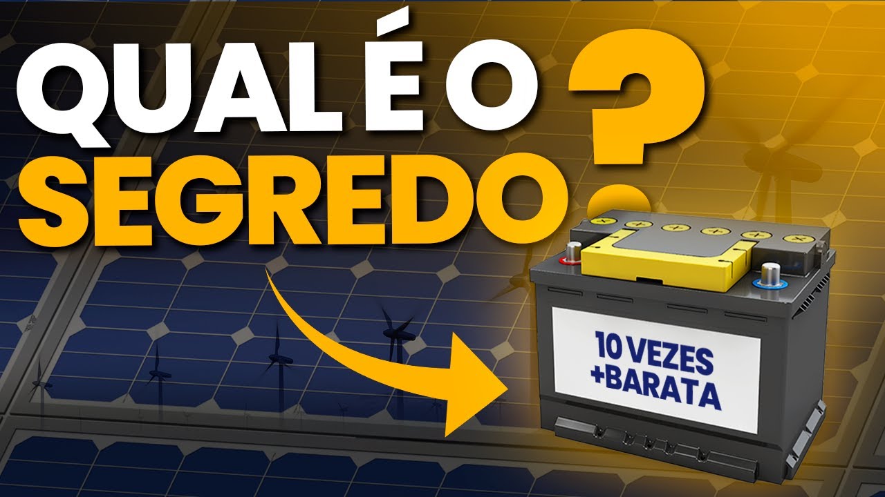 A BATERIA 10x mais BARATA que o LÍTIO e pode mudar a ENERGIA SOLAR
