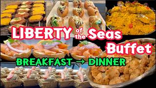 Liberty of the Seas Buffet Tour (Breakfast to Dinner) | Windjammer Food Review