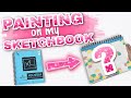 PAINTING MY SKETCHBOOK COVER Drawing On The First Page Canson XL