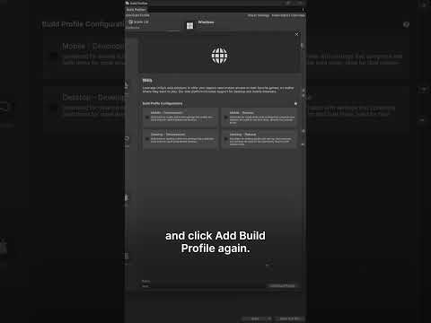Build profiles to override settings