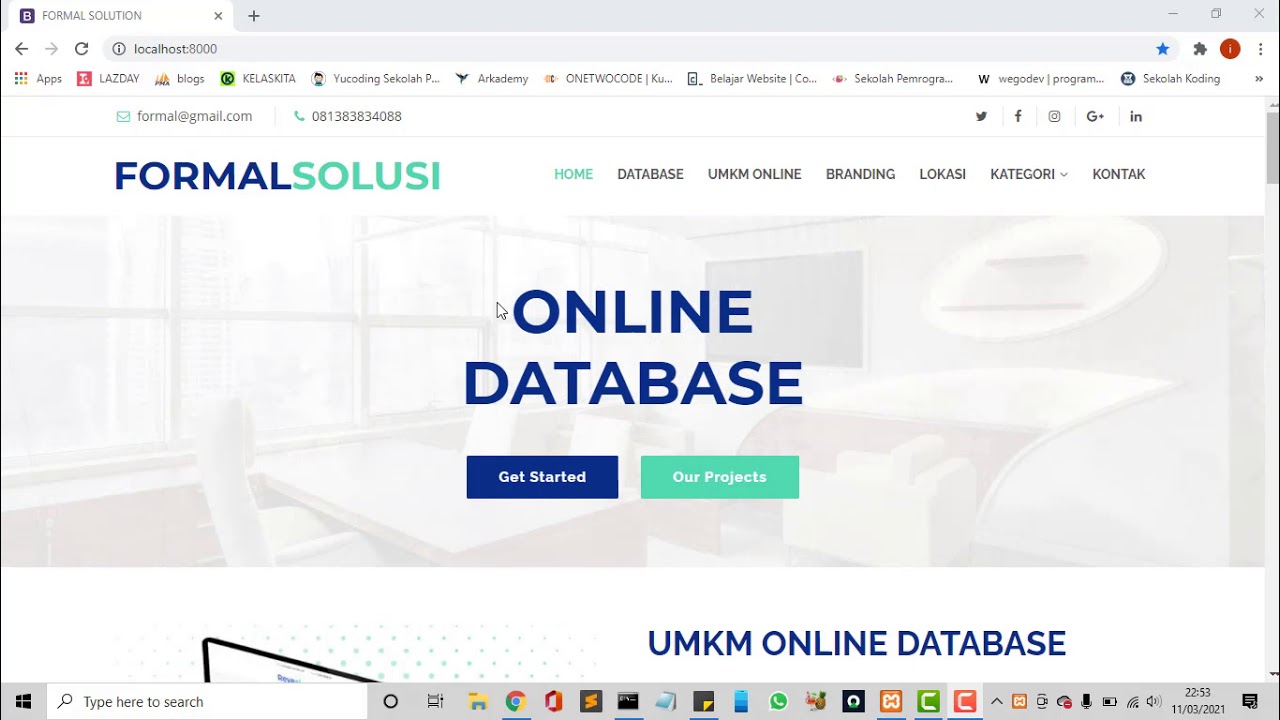 Web Development - Website Front End , Back end & Database MYSQL link - 2
