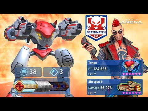 38 kills, Tengu with Shotgun 8 - Monster Kill - Mech Arena