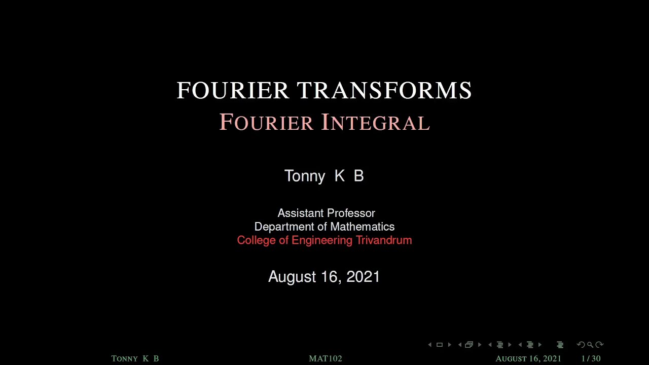 Fourier Integral | Fourier Transform | Mod5-01