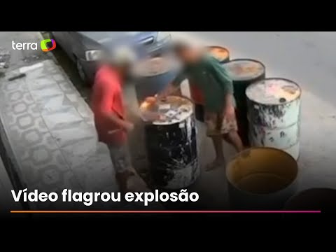 Jovens são arremessados por explosão após isqueiro ser aceso em tampa de tonel no Recife (PE)