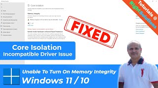 Download the video "How to Fix Core Isolation Incompatible Driver Issue | Unable to Turn On Memory Integrity"