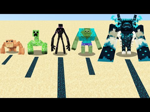Sculk Generation by All Mutant creatures in Minecaft - Which Mutant Mob Will generate more Sculk?