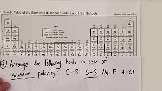 Determining the polarity of bonds