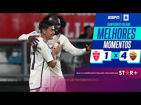 Gols e lances de Monza x Roma