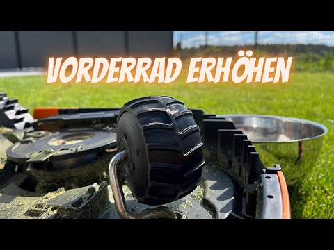 Worx Landroid Mähroboter Vorderrad erhöhen und mehr Grip :-)
