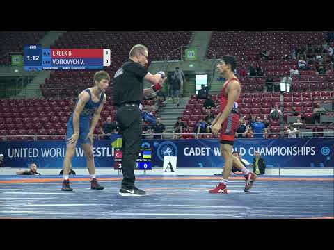1/4 GR - 51 kg: B. ERBEK (TUR) v. V. VOITOVYCH (UKR)