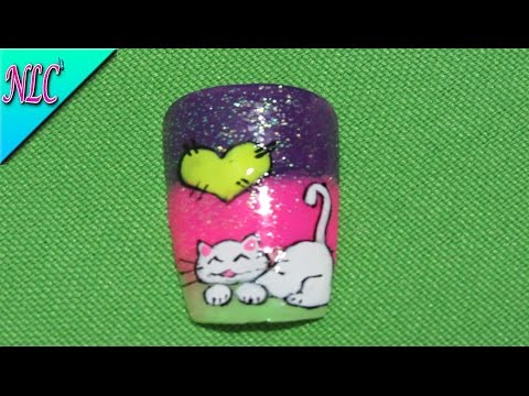 Decoración De Uñas Gata – Como Pintar Gaticas – Cat Nail Art – NLC