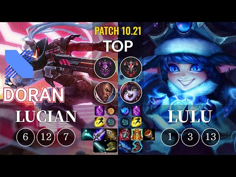DRX Doran Lucian vs Lulu Top - KR Patch 10.21