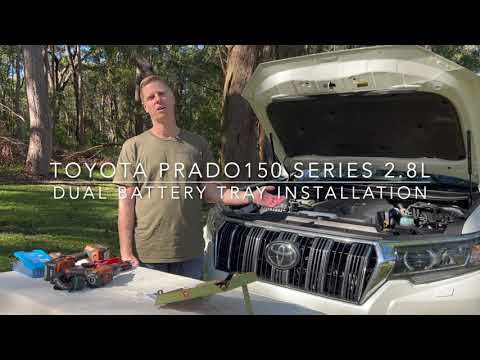 Toyota Prado 2.8L 150 series Dual Battery Tray Installation video - for the Redarc Dual Battery Kit