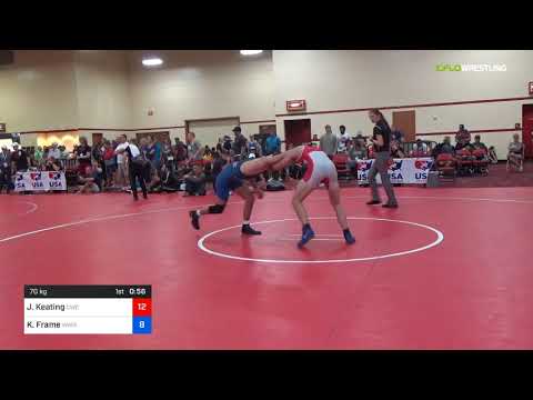 2018 Marine Corps US Open/UWW Junior Freestyle 70 Con 32 #1 - Jake Keating (CWC) Vs. Kameron Frame