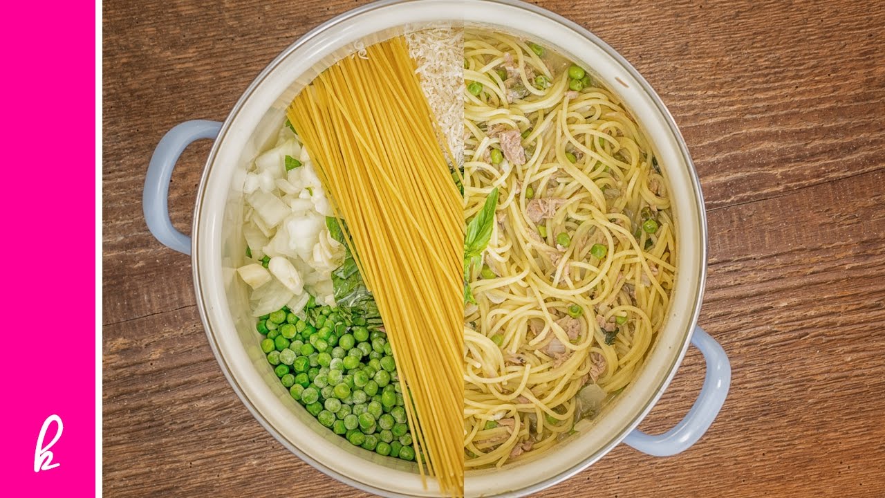 One Pot Pasta Week: Thunfisch & Erbsen mit Spaghetti