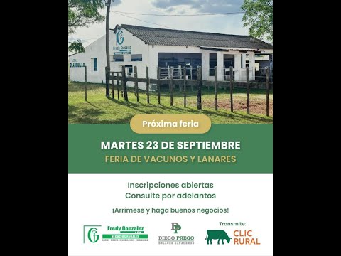 23/9/2025 Blanquillo - Durazno - Feria Mensual - Fredy González y Cía Ltda - Diego Prego